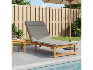 Coussin de transat, coussin pour bain de soleil gemert 100 % polyester gris 200 x 80 x 3 cm cf56155