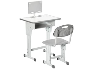 Bureau enfant HOMCOM 45 cm coloris gris
