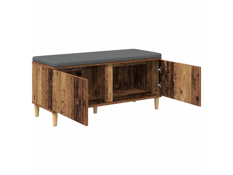  Banc d'entrée, banc interieur avec coussin bois ancien 100x38x46 cm shl87190  - Conforama E
