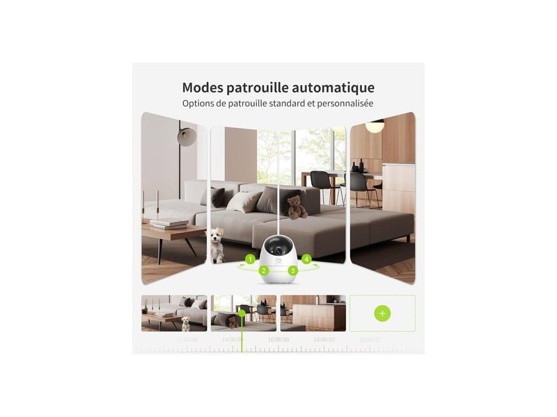 Camera de securite d210 2k wifi interieure motorisee 360 blanche AAAYP32201 - Conforama C