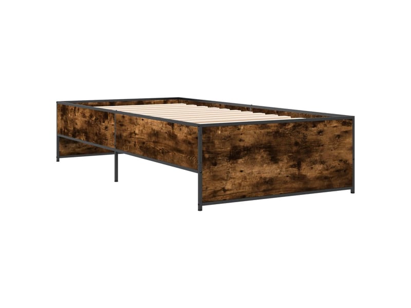  Lit simple- lit adulte -  cadre de lit sans matelas chêne fumé 90x190 cm  - Conforama B