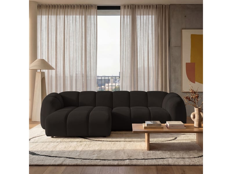 Selsey millma - canapé d'angle - 300 cm - velours marron Millma - Conforama B