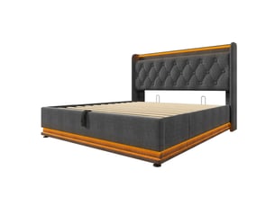 Lit coffre 160x200 cm    coloris gris