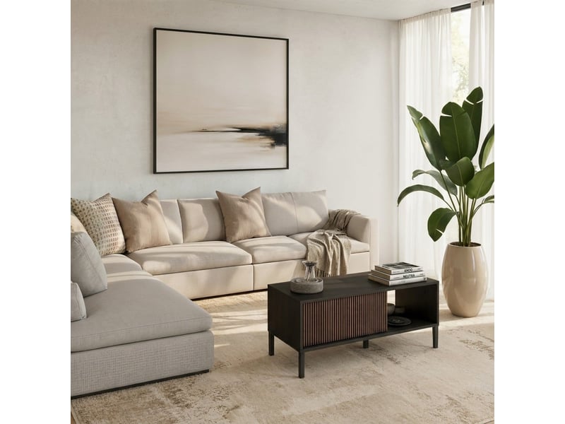  Table basse avec 2 portes abattantes cortina  - Conforama B