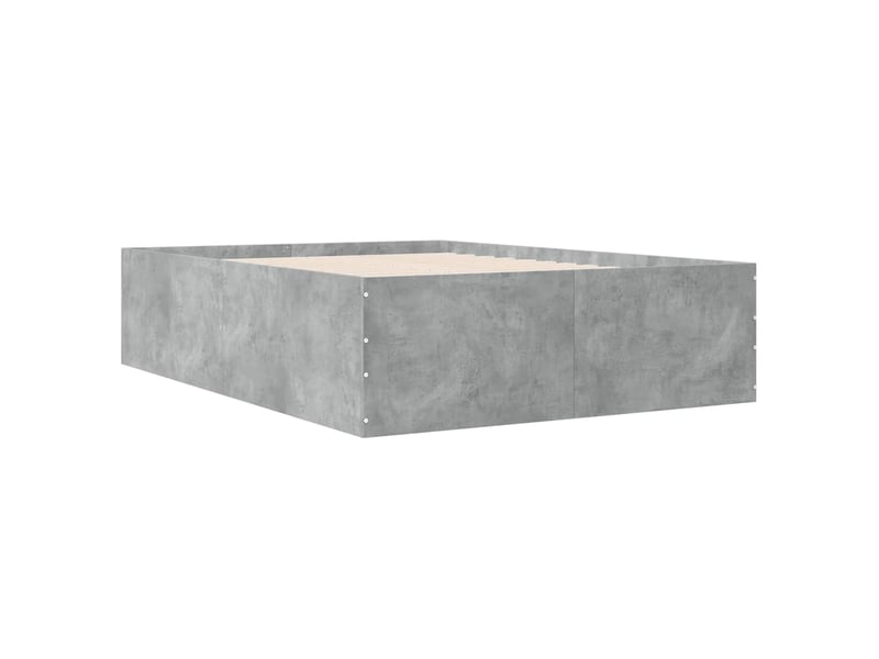  Lit double- lit adulte -  cadre de lit sans matelas gris béton 120x190 cm  - Conforama B