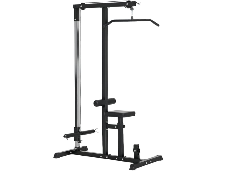  Station de musculation 107x120x190 cm multifonctionnelle à poulie métal noir  - Conforama A