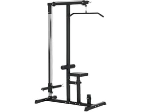 Station de musculation 107x120x190 cm multifonctionnelle à poulie métal noir