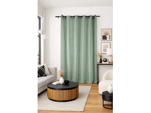 Rideau double gaze de coton - 135x240 blanc