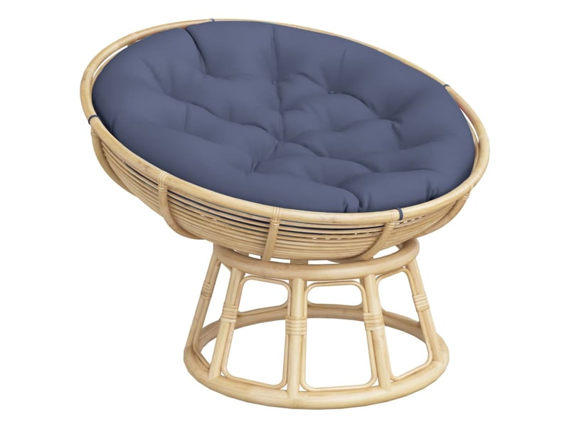  Coussin rond, coussin d'assise bleu marine ø 100x11 cm tissu oxford cf56606  - Conforama C