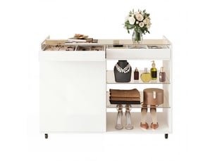 Buffet 0 porte(s)  5 tiroir(s) OKMYHOME  - 110 cm coloris blanc 