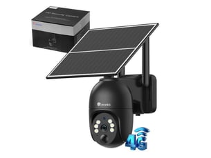 Camera securite solaire 4g lte 2.5k ptz 355 90 vision couleur 30 m
