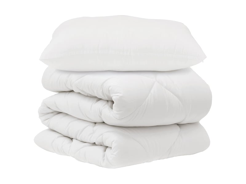 Ensemble de duvet avec oreiller 2 pièces - couette blanc microfibre - Conforama A