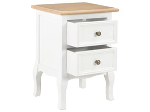 Lot de 2 tables de chevet - cabinet de chevet - table de nuit blanc 35x30x49 cm mdf