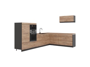 Vicco cuisine en angle, chêne de force doréanthracite, 327 x 227 cm, pt chêne