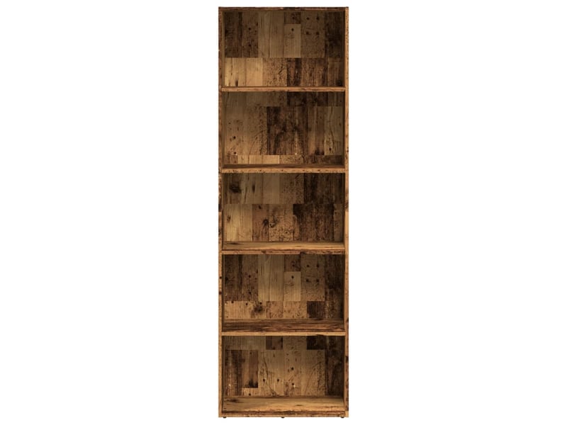  Bibliothèque, meuble de rangement salon vieux bois 60x30x189 cm bois d'ingénierie  - Conforama C