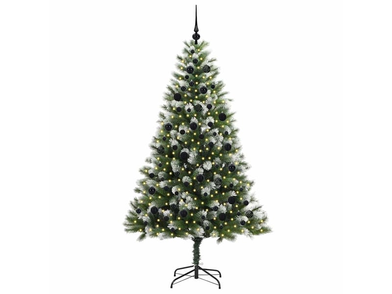  Sapin de noël - arbre de noël artificiel avec neige artificielle 300 led  - Conforama C