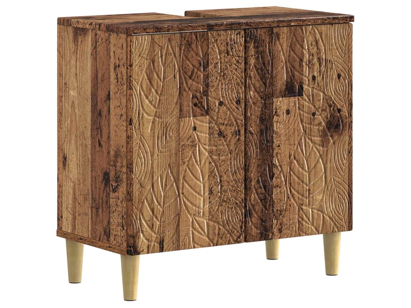 Ensemble de meuble de salle de bain 3 pièces delft bois ancien cf63375 - Conforama D