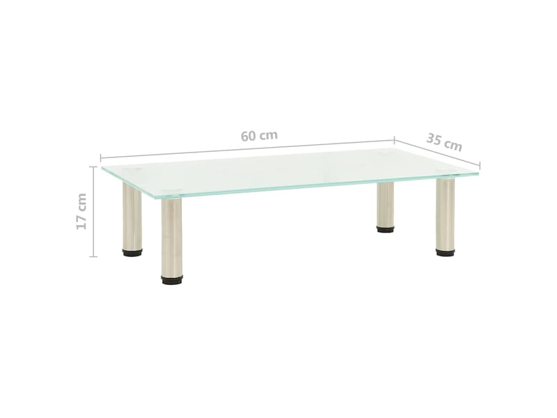  Meuble tv - banc tv - meuble de rangement givré 60x35x17 cm verre trempé  - Conforama E
