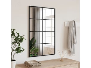 Miroir rectangulaire à fixer coloris noir <strong></strong>  <strong></strong> - 50 cm x 80 cm