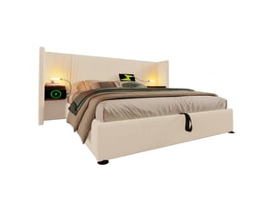 Lit coffre 160x200 cm FLORAGRACE coloris bicolore