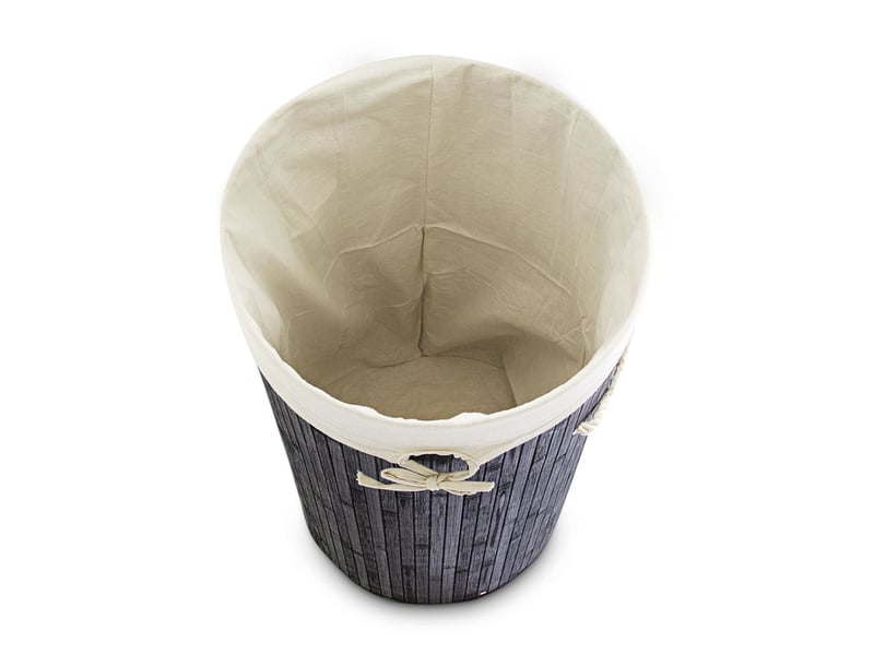  Panier à linge rond pliable grande capacité 65 x 41 cm facile à transporter style naturel en bambou beige 13_0005143  - Conforama C