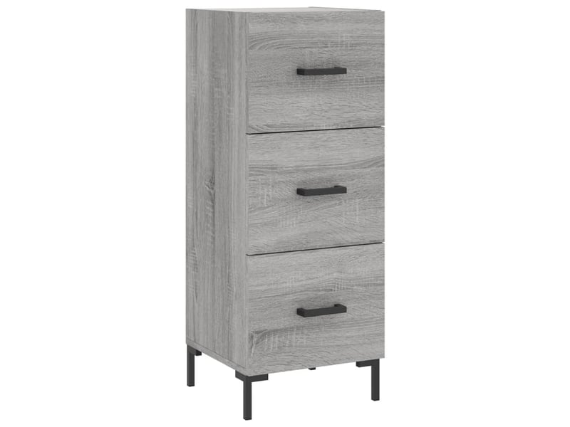  Buffet haut - bahut - meuble de rangement sonoma gris 34,5x34x180 cm bois d'ingénierie  - Conforama E