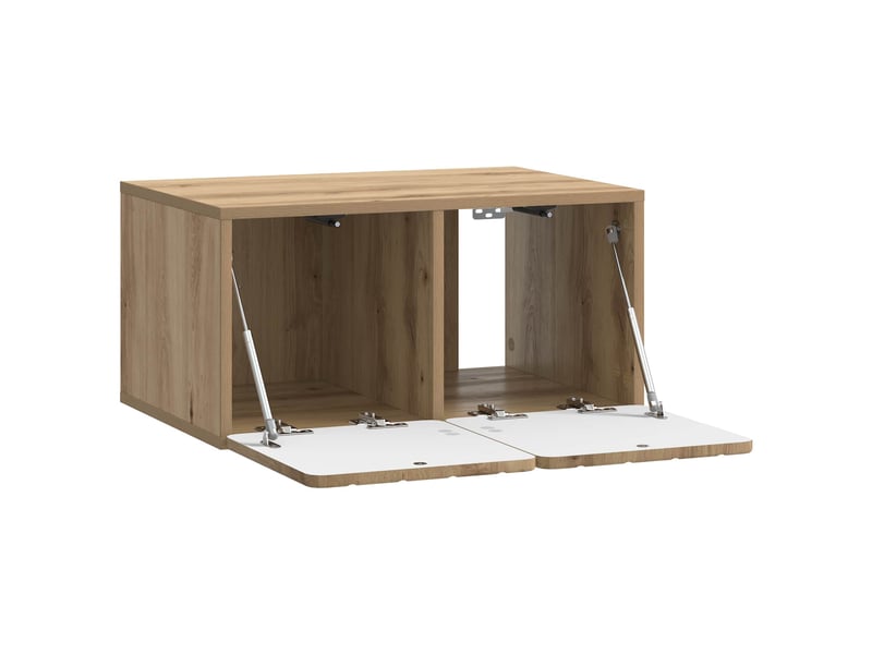  Meuble tv - banc tv - meuble de rangement mural 59,5 x 41 x 30 cm chêne artisanal  - Conforama E