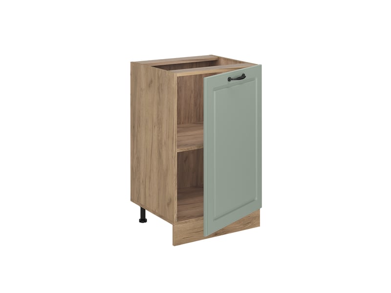  Vicco meuble bas de cuisine, mint campagnechêne doré, 50cm plan de travail anthracite  - Conforama E