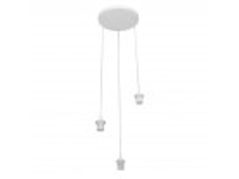  Armature de plafonnier fabrilamp nia blanc 3 x e27 réglable 20-90 cm 30x30 cm 201283C01 - Conforama B