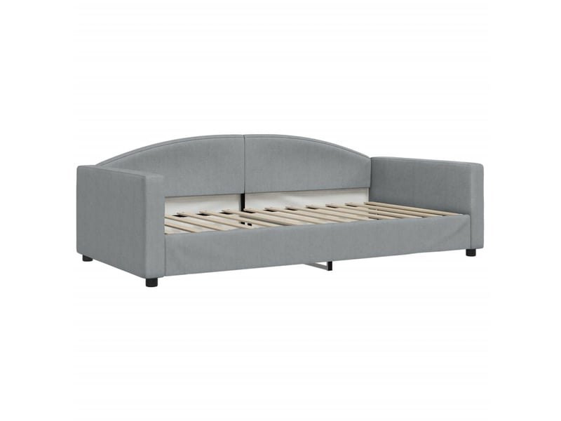  Lit simple- lit adulte -  lit de repos gris clair 100x200 cm tissu  - Conforama A