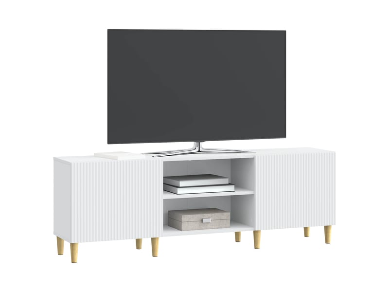  Meuble tv - banc tv - meuble de rangement blanc 150 x 31 x 50 cm bois d'ingénierie  - Conforama C
