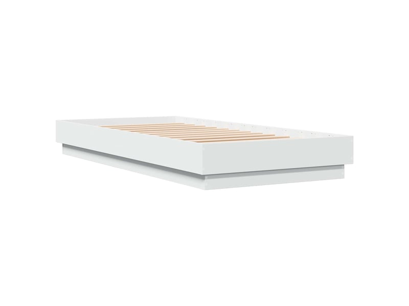  Lit simple- lit adulte -  cadre de lit avec led blanc 80 x 200 cm bois d'ingénierie  - Conforama C