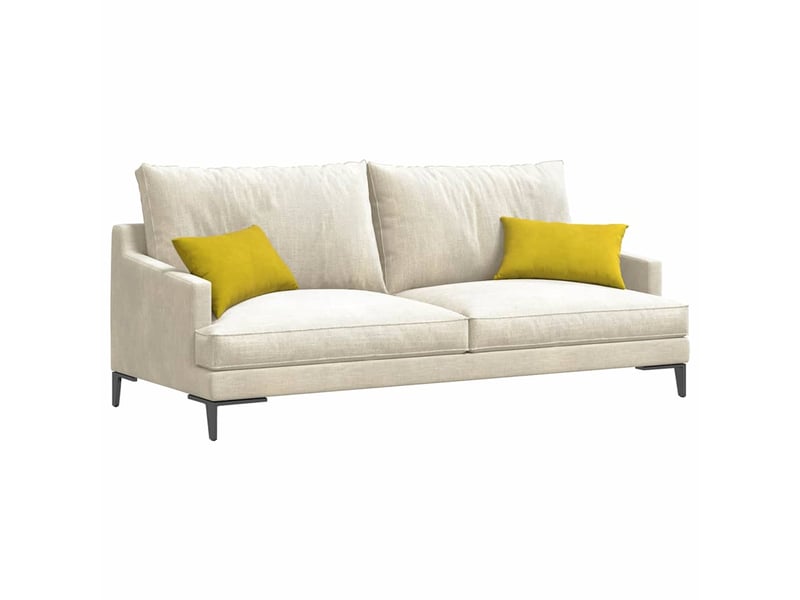  Lot de 2 coussins de canapé, coussins décoratifs jaune 50 x 30 cm cf59105  - Conforama C