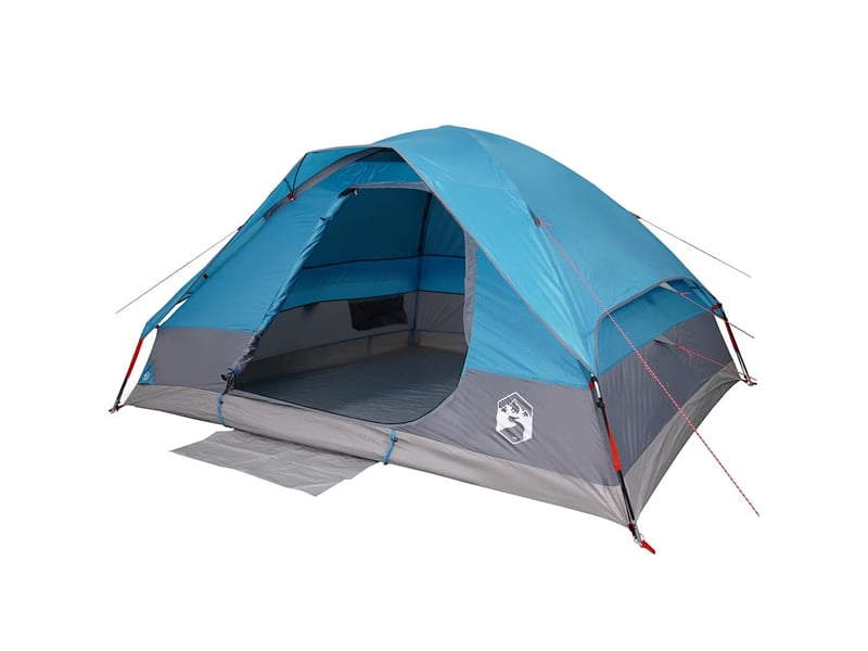  Tente de camping, tente familiale à dôme 6 personnes bleu imperméable shl20326  - Conforama E