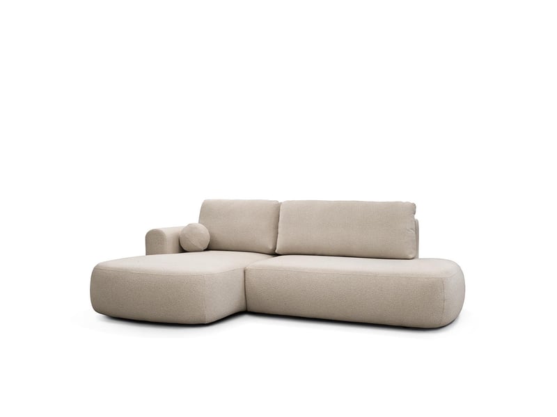  Canapé molino convertible 4 places angle gauche beige laine bouclée 3CA61.LO.4AC.G.05 - Conforama C