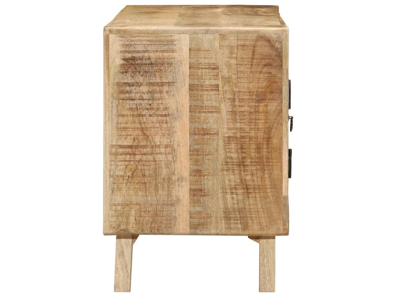  Meuble tv - banc tv - meuble de rangement 105x46x32 cm bois massif de manguier brut  - Conforama C