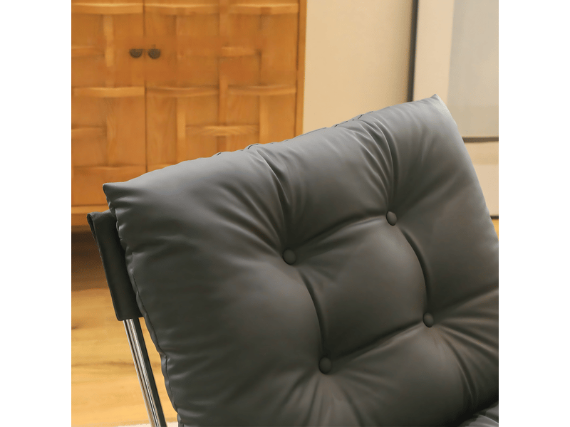  Fauteuil en similicuir avec pieds en métal noir W5318S00016 - Conforama E