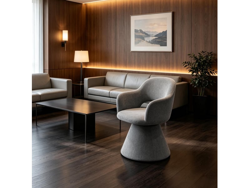  Chaise de salle à manger pivotante 360° avec accoudoirs evryae  - Conforama C