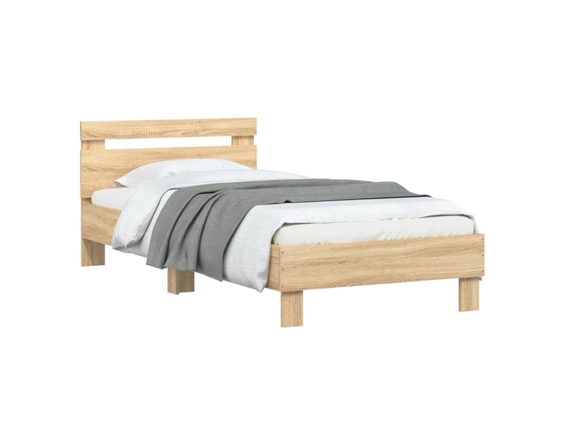  Lit simple- lit adulte -  cadre de lit sans matelas avec tête de lit 90x200 cm  - Conforama C