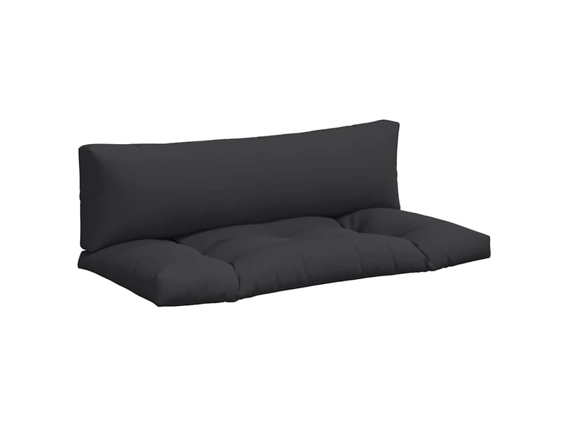  Lot de 2 coussins de palette, coussins de canapé noir tissu cf59587  - Conforama A