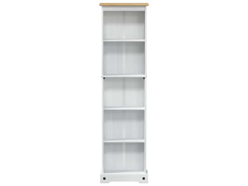 Bibliothèque, armoire à livres 46 x 20 x 170 cm pin massif blanc - Conforama D