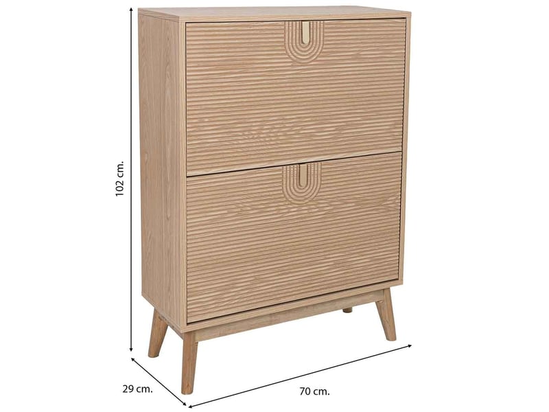  Étagère à chaussures en bois marron 70x29x102 cm (h)  - Conforama C