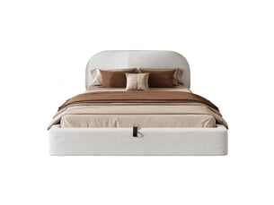 Lit coffre 160x200 cm VIVRYN   coloris beige