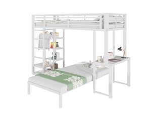 Lit superposé 90x200 cm <strong>HAUSS SPOLE</strong>  <strong></strong> coloris blanc