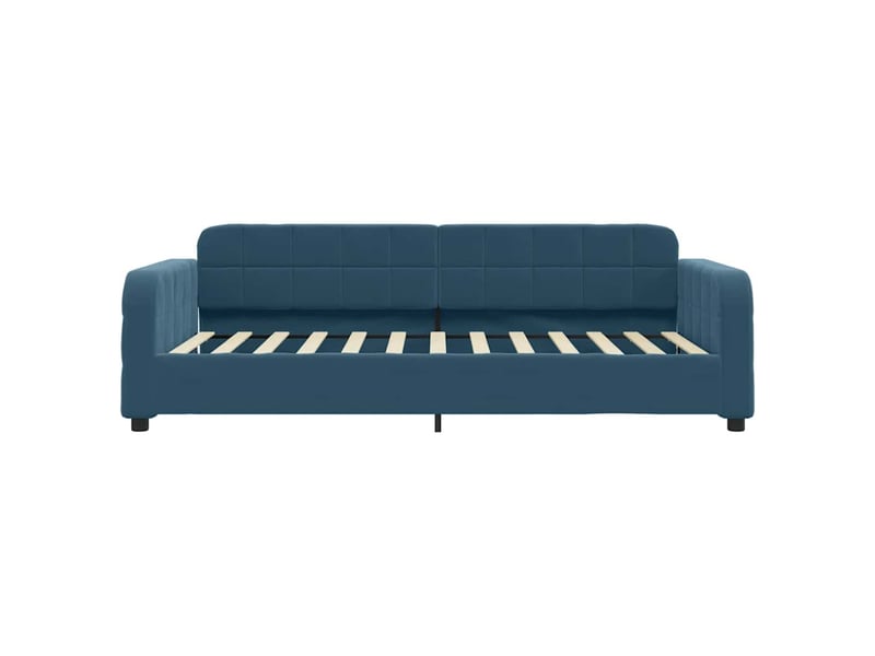  Lit simple- lit adulte -  lit de repos sans matelas bleu 80x200 cm velours  - Conforama B