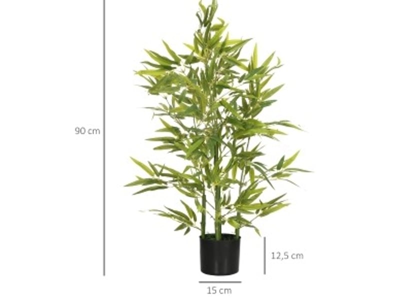  Bambou artificiel 90 cm en pot vert  - Conforama E
