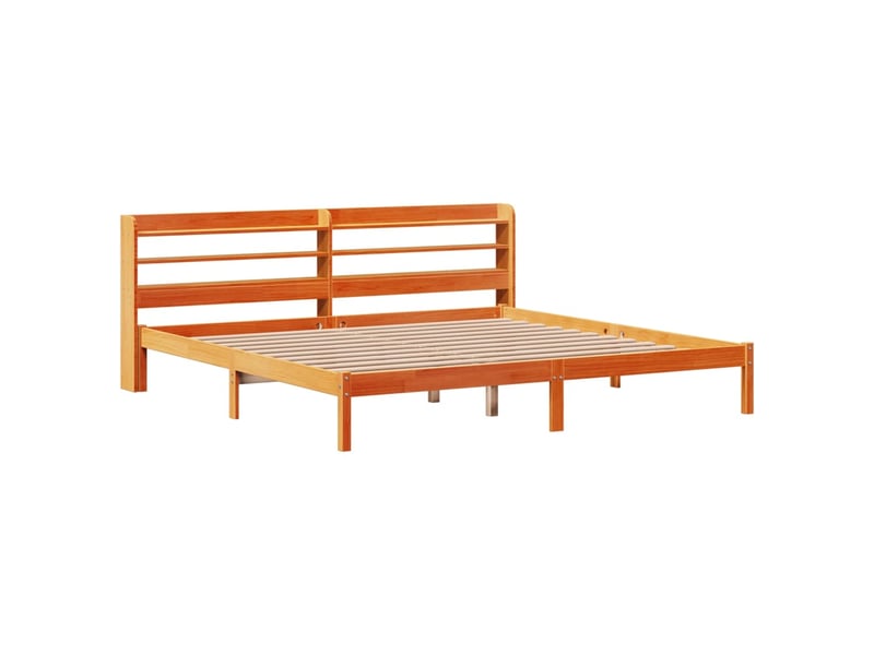  Lit double- lit adulte -  cadre de lit et tête de lit sans matelas  marron 200x200 cm  - Conforama B