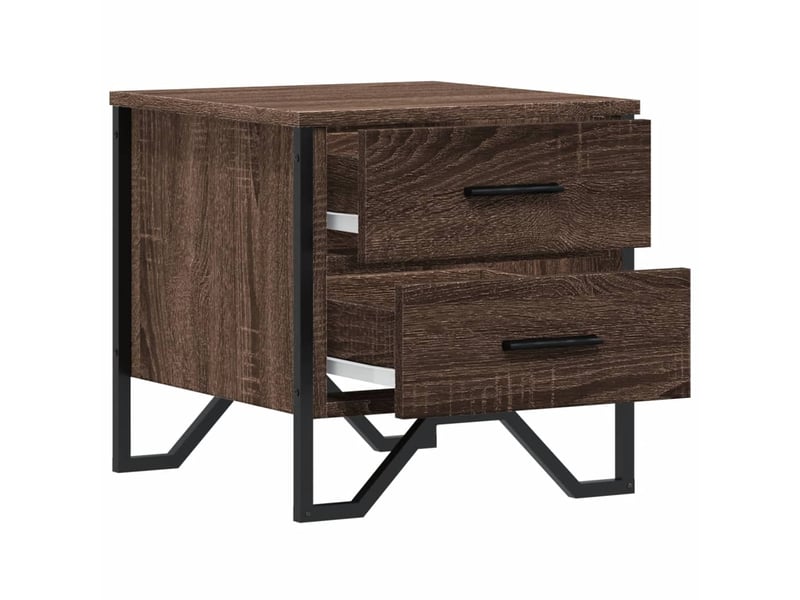  Table de chevet - cabinet de chevet - table de nuit chêne marron 40x41x40 cm bois d’ingénierie  - Conforama E