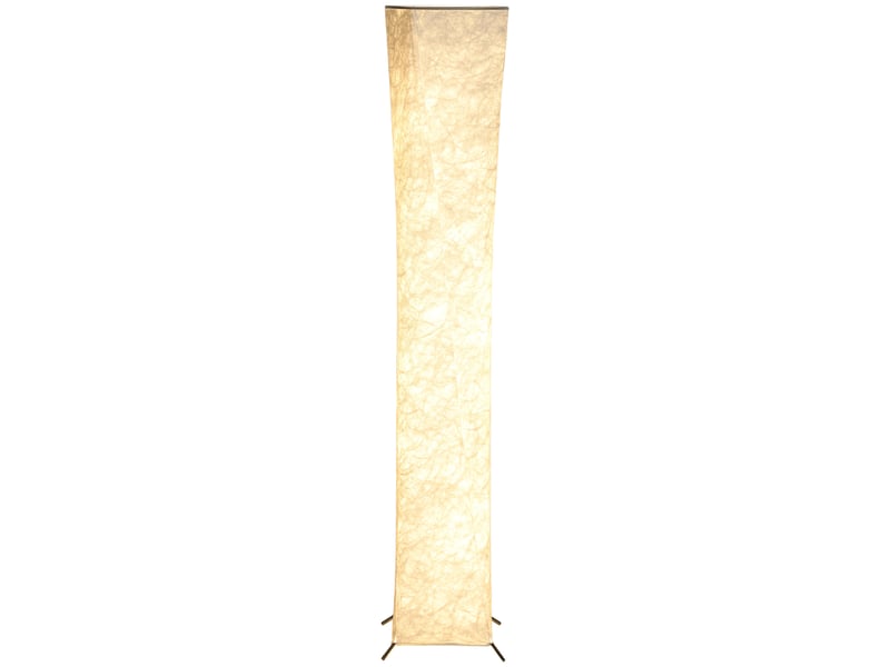  Lampadaire avec abat-jour en papier, interrupteur au pied, 3 niveaux d'intensité lumineuse, blanc  - Conforama A