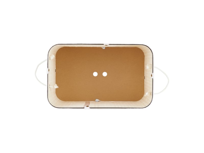  Panier à linge trieur décoratif salle de bain 63 x 55 x 35 cm avec 3 compartiments en bambou naturel 13_0011565  - Conforama D
